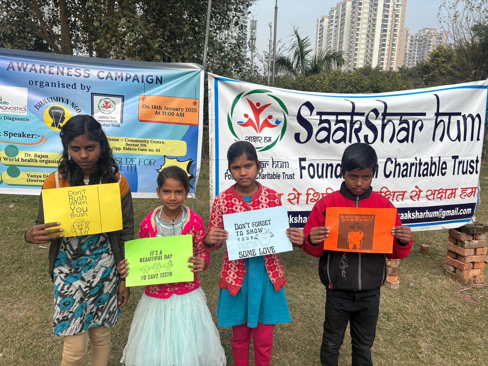 Dental Awareness Campaign (in collaboration with Bhavishya NGO)